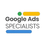 Google Ads Specialists logo with colored bar accents