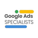 Google Ads Specialists logo with colored bar accents
